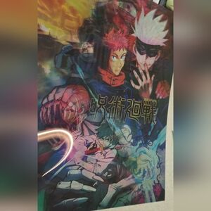 Anime Art Poster with Vibrant Colors Jujutsu Kaisen 3d Lenticular Poster